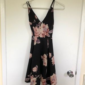 Floral black dress